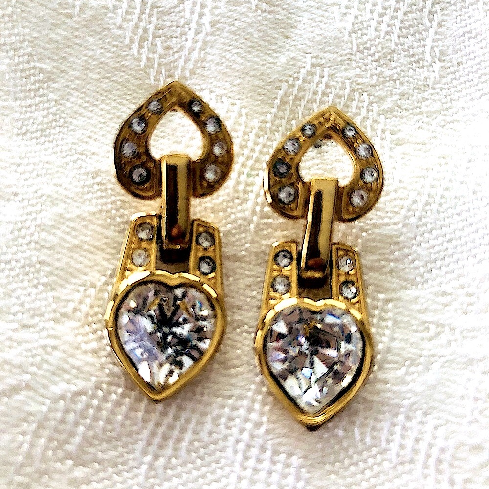 Vintage rhinestone earrings